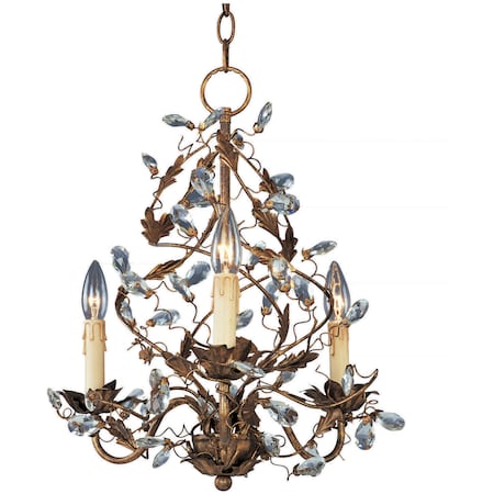 Maxim Lighting Elegante 3-Light 14" Wide Etruscan Gold Chandelier 2850EG